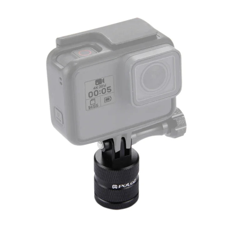 อะแดปเตอร์ CNC รูสกรูขาตั้งกล้อง 1/4 นิ้ว PULUZ สำหรับ GoPro, Insta360, DJI และกล้องแอคชันอื่นๆ, ขนาดยาว 1/4 นิ้ว