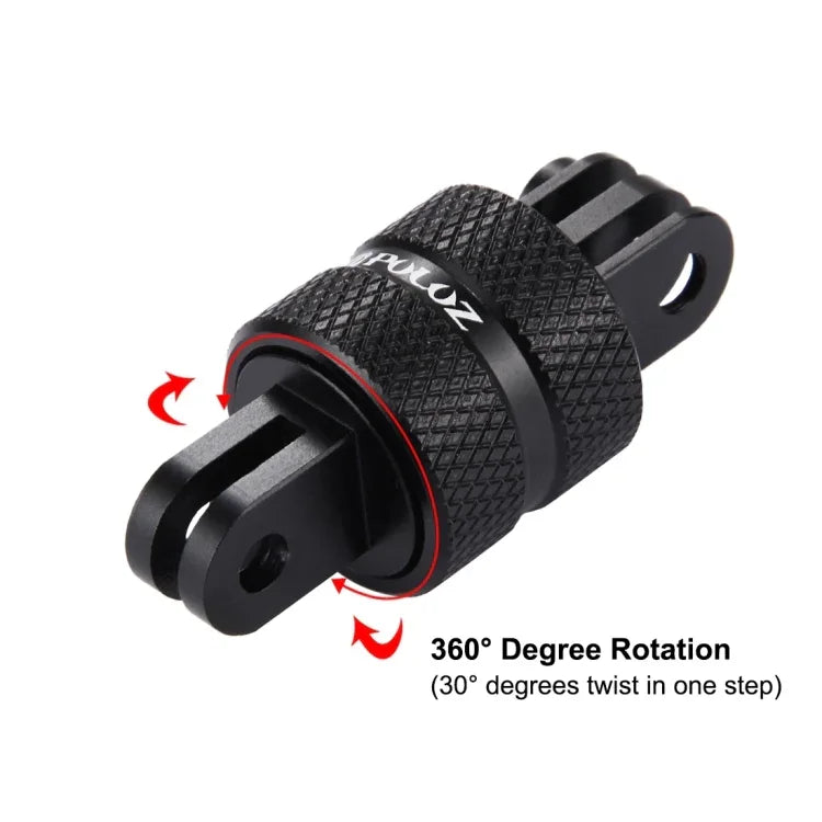 อะแดปเตอร์ขาตั้งกล้องหมุน CNC 360 องศา PULUZ สำหรับ GoPro, Insta360, DJI และกล้องแอคชันอื่นๆ, อะแดปเตอร์ขยายแขนหมุน