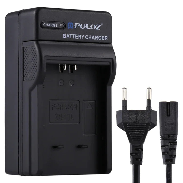PULUZ EU Plug Battery Charger with Cable for Canon NB-11L Battery, NB-11L UE Plug