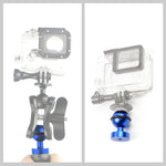 ข้อต่อเมาท์หัวบอลอะลูมิเนียม CNC PULUZ สำหรับ GoPro, Insta360, DJI และกล้องแอคชันอื่นๆ, เส้นผ่านศูนย์กลาง: 2.5cm, อะลูมิเนียม CNC (สีดำ)