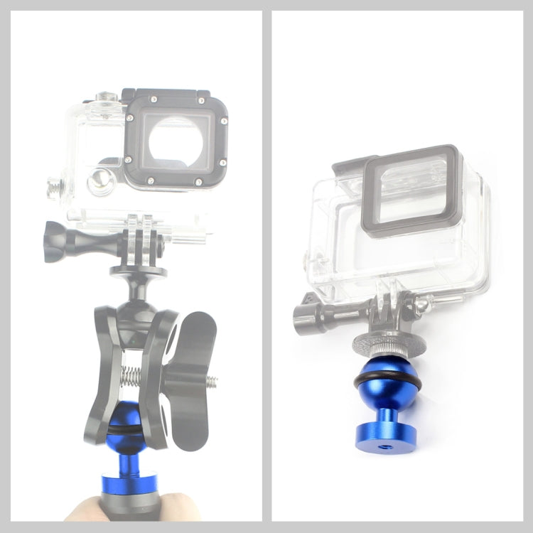 ข้อต่อเมาท์หัวบอลอะลูมิเนียม CNC PULUZ สำหรับ GoPro, Insta360, DJI และกล้องแอคชันอื่นๆ, เส้นผ่านศูนย์กลาง: 2.5cm, อะลูมิเนียม CNC (สีดำ)