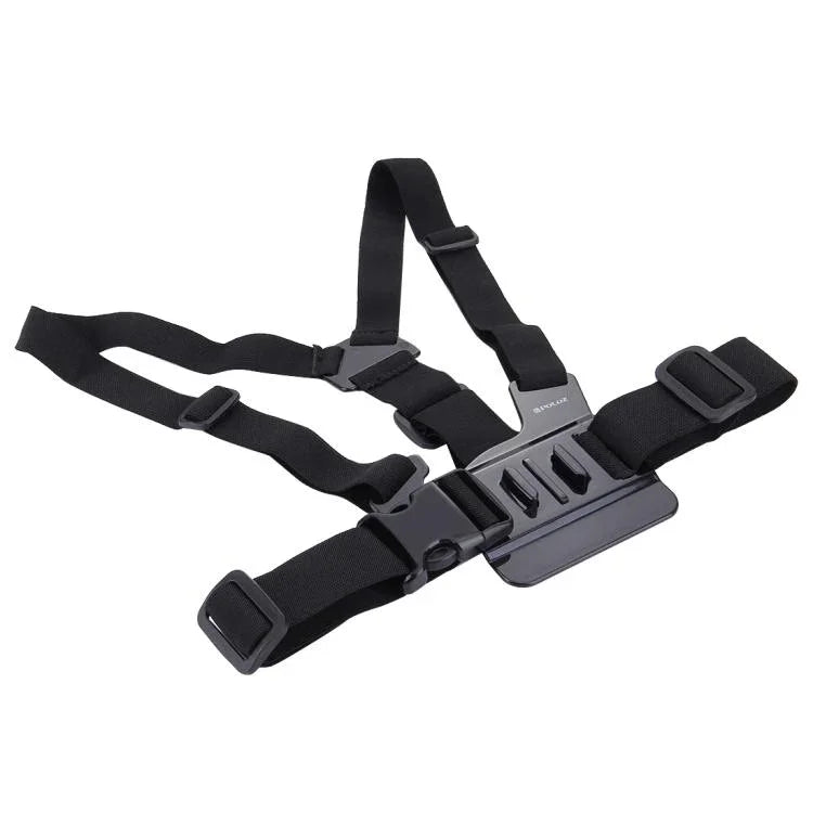สายรัดอกแบบปรับได้ PULUZ พร้อมตัวยึด J Hook และสกรูยาวสำหรับ GoPro, Insta360, DJI และกล้องแอคชั่นอื่นๆ, สายรัดอก