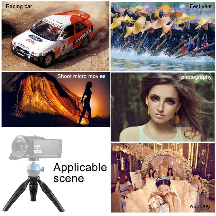 ขาตั้งกล้องตั้งโต๊ะ PULUZ แบบมินิ ABS พร้อมสกรู 1/4 นิ้ว สำหรับกล้อง DSLR และดิจิทัล ความสูงใช้งาน: 9 ซม. ขาตั้ง ABS