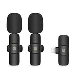 ไมโครโฟนไร้สาย Lavalier ลดเสียงรบกวนและเสียงสะท้อนสำหรับ iPhone / iPad, ตัวรับ 8 พิน ไมโครโฟนคู่, ตัวรับ 8 พินและไมโครโฟนคู่