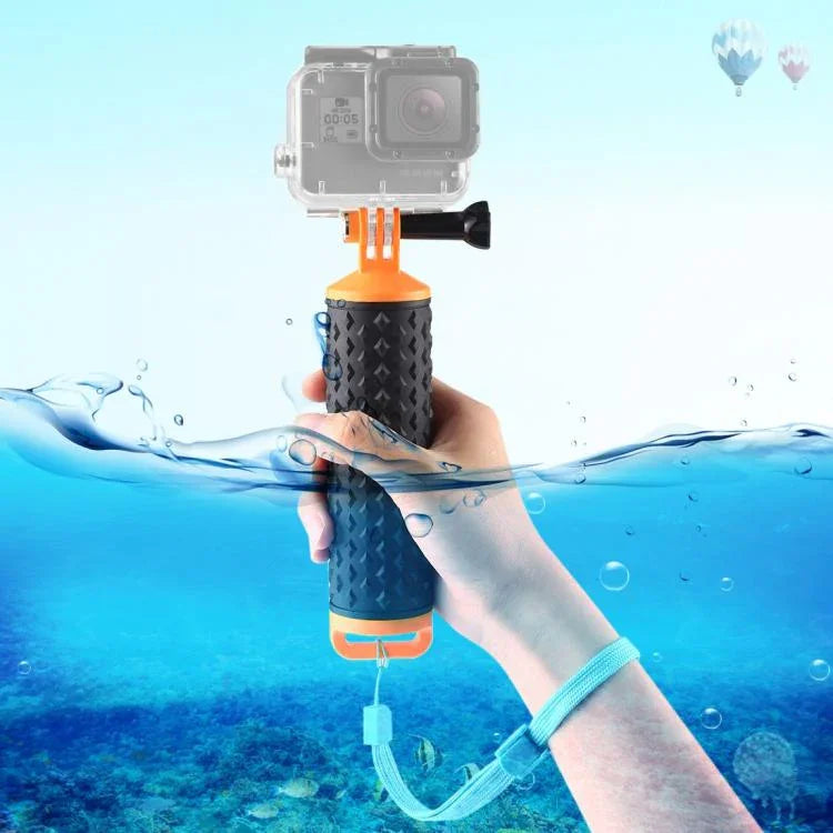 ด้ามจับลอยน้ำ PULUZ พร้อมสายรัดสำหรับกล้อง GoPro HERO10 Black / HERO9 Black / HERO8 Black / HERO7 /6 /5 /5 Session /4 Session /4 /3+ /3 /2 /1, Xiaoyi และกล้องแอคชั่นอื่นๆ, ด้ามจับลอยน้ำ