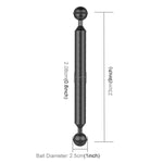 PULUZ แขนลอยคาร์บอนไฟเบอร์คู่ ขนาด 9 นิ้ว 23 ซม. เส้นผ่านศูนย์กลาง 20.8 มม., เส้นผ่านศูนย์กลางลูกบอล: 25 มม., สีดำ 9 นิ้ว