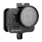 กรงป้องกันอลูมิเนียม CNC พร้อมกรอบประกันและเลนส์ UV 52 มม. สำหรับ GoPro HERO8 Black, สำหรับ HERO8 Black พร้อมกรอบ