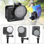 กรงป้องกันอลูมิเนียม CNC พร้อมกรอบประกันและเลนส์ UV 52 มม. สำหรับ GoPro HERO8 Black, สำหรับ HERO8 Black พร้อมกรอบ