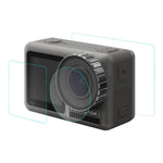 PULUZ เลนส์ + ฟิล์มกระจกนิรภัย 9H 2.5D สำหรับหน้าจอ LCD หน้าและหลัง DJI Osmo Action, สำหรับ DJI Osmo Action