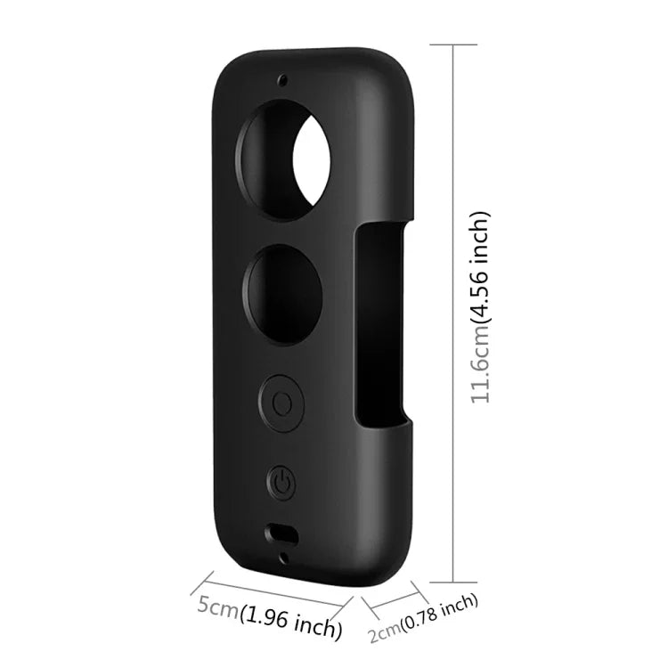 PULUZ เคสซิลิโคนป้องกันพร้อมฝาปิดเลนส์สำหรับ Insta360 ONE X, สำหรับ Insta360 ONE X(สีดำ), สำหรับ Insta360 ONE X(สีแดง)