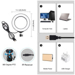 ไฟวงแหวน LED RGBW ปรับความสว่างได้ PULUZ 6.2 นิ้ว 16 ซม. USB สำหรับถ่ายวิดีโอ Vlogging พร้อมขาตั้งกล้องหัวบอลและรีโมท, 6.2 นิ้ว RGBW / รีโมท