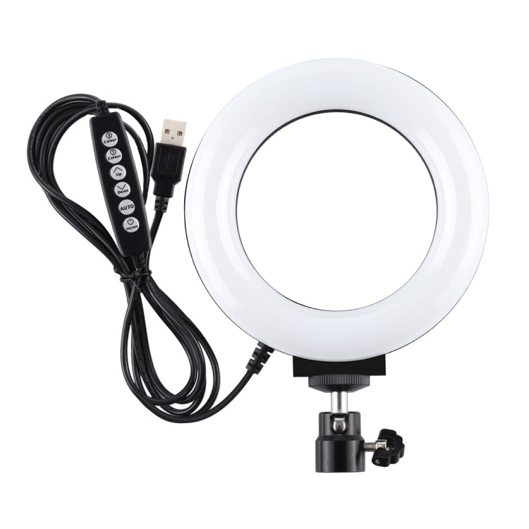 ไฟวงแหวน LED RGBW ปรับความสว่างได้ PULUZ 4.7 นิ้ว 12 ซม. USB 10 โหมด 8 สี สำหรับถ่ายวิดีโอ Vlogging พร้อมขาตั้งกล้องหัวบอล, 4.7 นิ้ว RGBW