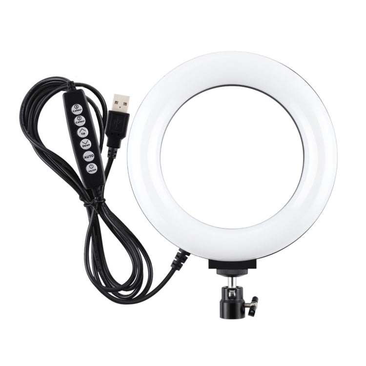 ไฟวงแหวน LED RGBW ปรับความสว่างได้ PULUZ 6.2 นิ้ว 16 ซม. USB 10 โหมด 8 สี สำหรับถ่ายวิดีโอ Vlogging พร้อมขาตั้งกล้องหัวบอล, 6.2 นิ้ว RGBW