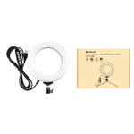 ไฟวงแหวน LED RGBW ปรับความสว่างได้ PULUZ 6.2 นิ้ว 16 ซม. USB 10 โหมด 8 สี สำหรับถ่ายวิดีโอ Vlogging พร้อมขาตั้งกล้องหัวบอล, 6.2 นิ้ว RGBW