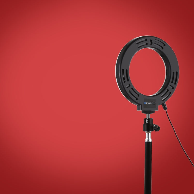 ไฟวงแหวน LED RGBW ปรับความสว่างได้ PULUZ 6.2 นิ้ว 16 ซม. USB 10 โหมด 8 สี สำหรับถ่ายวิดีโอ Vlogging พร้อมขาตั้งกล้องหัวบอล, 6.2 นิ้ว RGBW