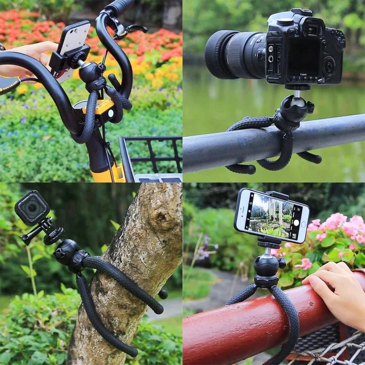 ขาตั้งกล้องขนาดเล็ก PULUZ Mini Octopus แบบยืดหยุ่นพร้อมหัวบอลสำหรับกล้อง SLR, GoPro, โทรศัพท์มือถือ, ขนาด: 25cmx4.5cm, ขาตั้ง 25 ซม.