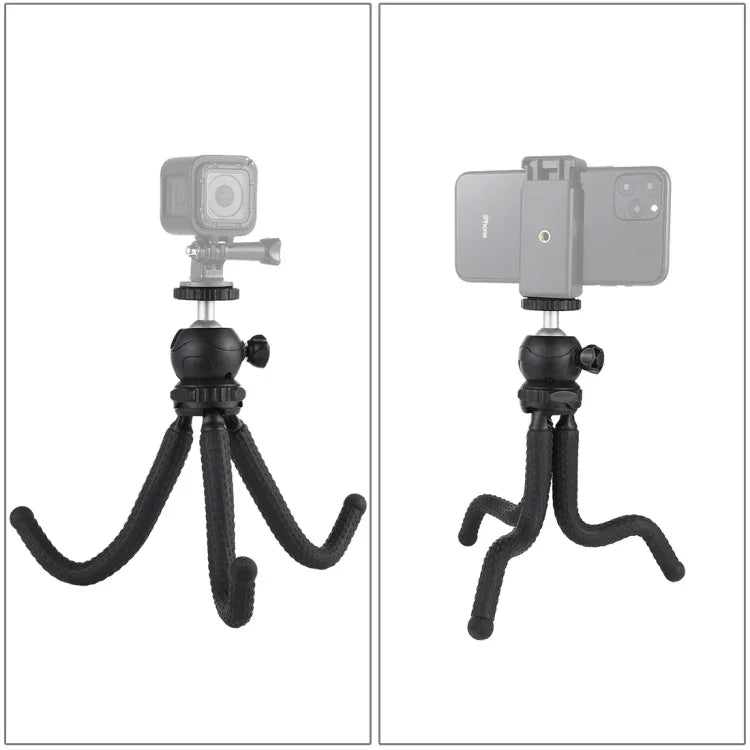 ขาตั้งกล้องขนาดเล็ก PULUZ Mini Octopus แบบยืดหยุ่นพร้อมหัวบอลสำหรับกล้อง SLR, GoPro, โทรศัพท์มือถือ, ขนาด: 25cmx4.5cm, ขาตั้ง 25 ซม.
