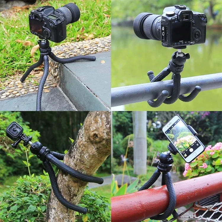 ขาตั้งกล้องขนาดเล็ก PULUZ Mini Octopus แบบยืดหยุ่นพร้อมหัวบอลสำหรับกล้อง SLR, GoPro, โทรศัพท์มือถือ, ขนาด:30cmx5cm, ขาตั้ง 30 ซม.