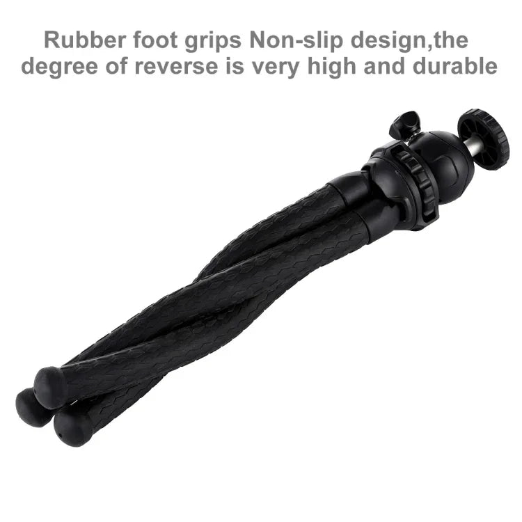 ขาตั้งกล้องขนาดเล็ก PULUZ Mini Octopus แบบยืดหยุ่นพร้อมหัวบอลสำหรับกล้อง SLR, GoPro, โทรศัพท์มือถือ, ขนาด:30cmx5cm, ขาตั้ง 30 ซม.