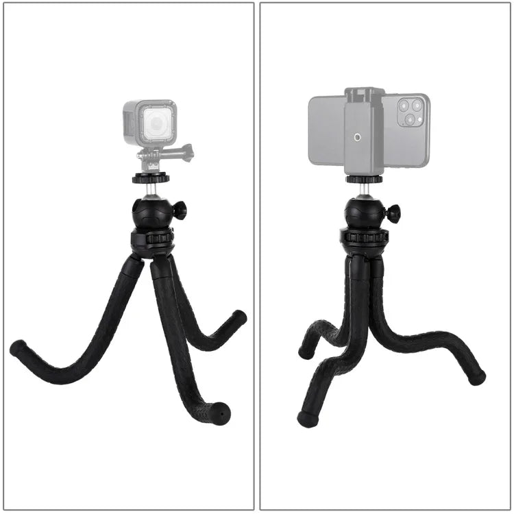 ขาตั้งกล้องขนาดเล็ก PULUZ Mini Octopus แบบยืดหยุ่นพร้อมหัวบอลสำหรับกล้อง SLR, GoPro, โทรศัพท์มือถือ, ขนาด:30cmx5cm, ขาตั้ง 30 ซม.