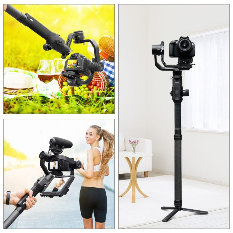 ขาตั้งกล้องโมโนพอดคาร์บอนไฟเบอร์ PULUZ แบบยืดได้สำหรับ DJI / MOZA / Feiyu V2 / Zhiyun G5 / SPG Gimbal, ความยาว: 35 ซม., 35 ซม.