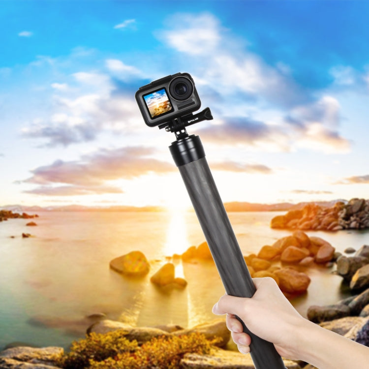ขาตั้งกล้องโมโนพอดคาร์บอนไฟเบอร์ PULUZ แบบยืดได้สำหรับ DJI / MOZA / Feiyu V2 / Zhiyun G5 / SPG Gimbal, ความยาว: 35 ซม., 35 ซม.