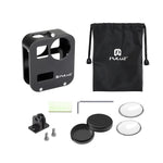 โครงป้องกันอลูมิเนียม CNC PULUZ สำหรับ GoPro Max, โครงอลูมิเนียม