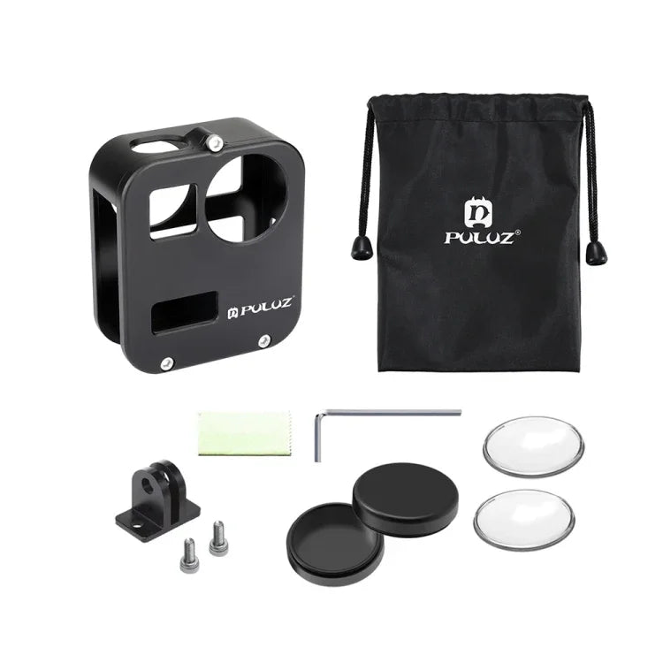โครงป้องกันอลูมิเนียม CNC PULUZ สำหรับ GoPro Max, โครงอลูมิเนียม