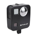โครงป้องกันอลูมิเนียม CNC PULUZ สำหรับ GoPro Fusion พร้อมฐานยึดและฝาครอบเลนส์, สำหรับ GoPro Fusion