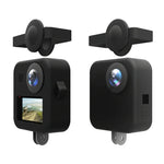 เคสฝาครอบเลนส์คู่ PULUZ สำหรับ GoPro Max + เคสซิลิโคนป้องกันตัวเครื่อง, เคสซิลิโคน