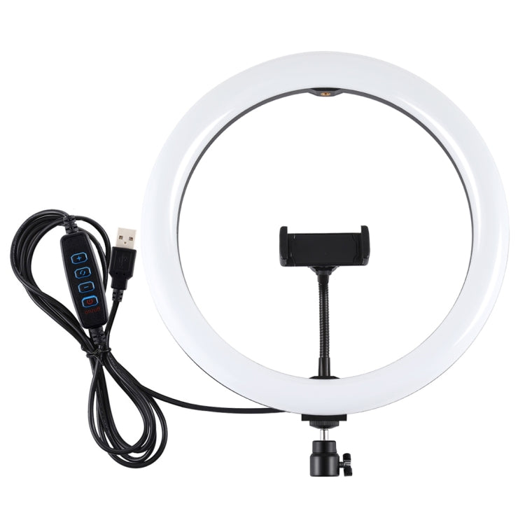 ไฟวงแหวน LED PULUZ 11.8 นิ้ว 30 ซม. USB 3 โหมด ปรับความสว่างได้ อุณหภูมิสีคู่ สำหรับถ่ายวิดีโอ Vlogging เซลฟี่ พร้อมที่หนีบโทรศัพท์, 11.8 นิ้ว