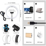 ไฟวงแหวน LED PULUZ 11.8 นิ้ว 30 ซม. USB 3 โหมด ปรับความสว่างได้ อุณหภูมิสีคู่ สำหรับถ่ายวิดีโอ Vlogging เซลฟี่ พร้อมที่หนีบโทรศัพท์, 11.8 นิ้ว