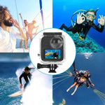 เคสกันน้ำลึก 45 เมตร PULUZ สำหรับ GoPro MAX พร้อมตัวยึดพื้นฐานและสกรู, เคสกันน้ำ