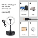 PULUZ ไฟวงแหวน LED โค้ง 10.2 นิ้ว 26 ซม. USB 3 โหมด ปรับความสว่างได้ สีไฟสองโทน พร้อมรีโมทบลูทูธ ขาตั้งโต๊ะพับได้ และที่หนีบโทรศัพท์ สำหรับถ่ายวิดีโอเซลฟี่และวล็อก