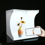 PULUZ ชุดไฟวงแหวนพกพาพับได้ขนาด 30 ซม. พร้อมเต็นท์ถ่ายภาพและฉากหลัง 6 สี (ดำ, ขาว, เหลือง, แดง, เขียว, น้ำเงิน), ขนาดกางออก: 31 ซม. x 31 ซม. x 32 ซม., กล่องขนาด 30 ซม.
