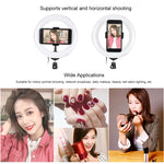 PULUZ ไฟวงแหวน LED โค้ง 7.9 นิ้ว 20 ซม. USB RGB ปรับความสว่างได้ สีไฟสองโทน พร้อมที่หนีบโทรศัพท์ สำหรับถ่ายวิดีโอเซลฟี่และวล็อก