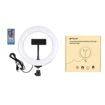 PULUZ ไฟวงแหวน LED โค้ง 7.9 นิ้ว 20 ซม. USB RGB ปรับความสว่างได้ สีไฟสองโทน พร้อมที่หนีบโทรศัพท์ สำหรับถ่ายวิดีโอเซลฟี่และวล็อก