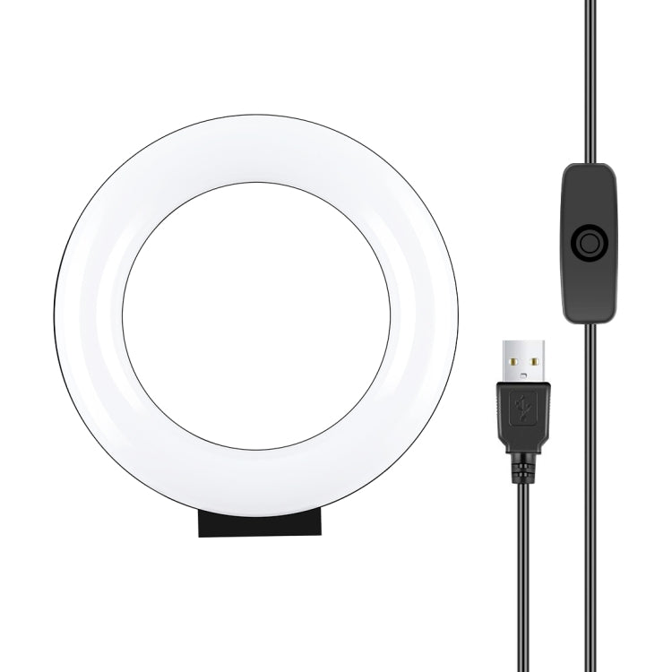 PULUZ ไฟวงแหวน LED โค้ง 4.7 นิ้ว 12 ซม. USB แสงขาว สำหรับถ่ายวิดีโอเซลฟี่และวล็อก