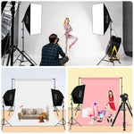 ชุดถ่ายภาพ PULUZ Softbox สตูดิโอ 50x70 ซม. + ขาตั้งกล้อง 2 ม. + หลอดไฟ LED 220V E27 30W 5700K แสงขาว, หลอดไฟเดี่ยว EU Plug, หลอดไฟเดี่ยว US Plug