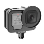 เคสกันกระแทก CNC อะลูมิเนียม PULUZ สำหรับ GoPro HERO13 Black /12 Black /11 Black /10 Black /9 Black พร้อมกรอบประกันและเลนส์ UV 52 มม., สำหรับ GoPro HERO9 Black รุ่นบาง