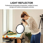 PULUZ แผงสะท้อนแสงสตูดิโอถ่ายภาพพับได้ 2-in-1 สีเงิน / ทอง ขนาด 30 ซม., แผงสะท้อนแสง 30 ซม.