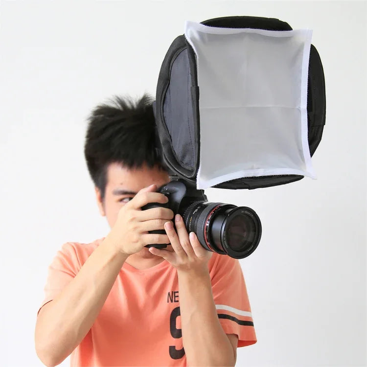 ฝาครอบซอฟต์บ็อกซ์กระจายแสงแฟลชนุ่ม PULUZ แบบพับได้, ขนาด: 23ซม. x 23ซม., ซอฟต์บ็อกซ์ขนาด 23 ซม.