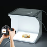 PULUZ แผงไฟ LED ถ่ายภาพแบบไม่มีเงา ขนาดเล็ก พร้อมเต็นท์สตูดิโอสำหรับถ่ายภาพ วัสดุอะคริลิค พื้นที่ใช้งาน 20 ซม. x 20 ซม., 20 ซม. (2 LED) + ไฟไม่มีเงา