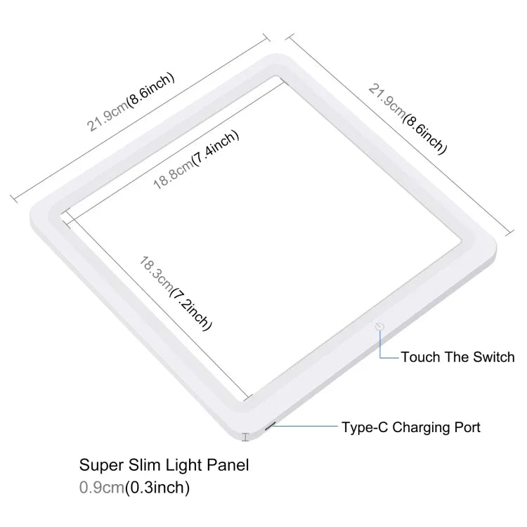 PULUZ แผงไฟ LED ถ่ายภาพแบบไม่มีเงา ขนาดเล็ก พร้อมเต็นท์สตูดิโอสำหรับถ่ายภาพ วัสดุอะคริลิค พื้นที่ใช้งาน 20 ซม. x 20 ซม., 20 ซม. (2 LED) + ไฟไม่มีเงา