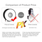 PULUZ Softbox แบบกลม 45 ซม. สำหรับแฟลช SpeedLite ถ่ายมาโครและภาพบุคคล แบบพับได้, 45 ซม. แบบกลม