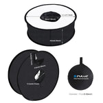 PULUZ Softbox แบบกลม 45 ซม. สำหรับแฟลช SpeedLite ถ่ายมาโครและภาพบุคคล แบบพับได้, 45 ซม. แบบกลม