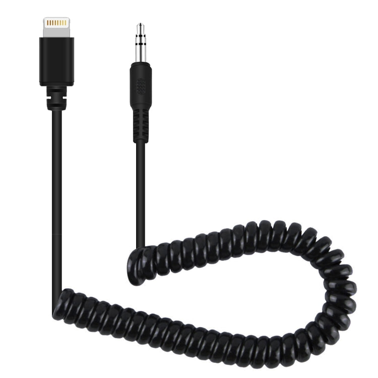 PULUZ สายอะแดปเตอร์ไมโครโฟน 3.5 มม. TRRS ตัวผู้เป็น 8 พิน ตัวผู้ สำหรับ iPhone ความยาวยืดได้ถึง 100 ซม.