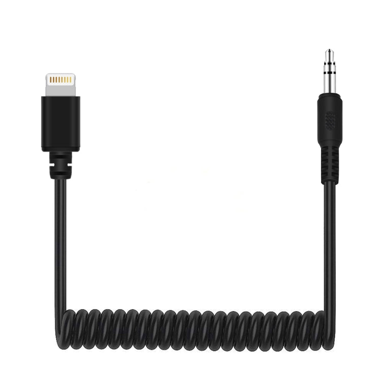PULUZ สายอะแดปเตอร์ไมโครโฟน 3.5 มม. TRRS ตัวผู้เป็น 8 พิน ตัวผู้ สำหรับ iPhone ความยาวยืดได้ถึง 100 ซม.