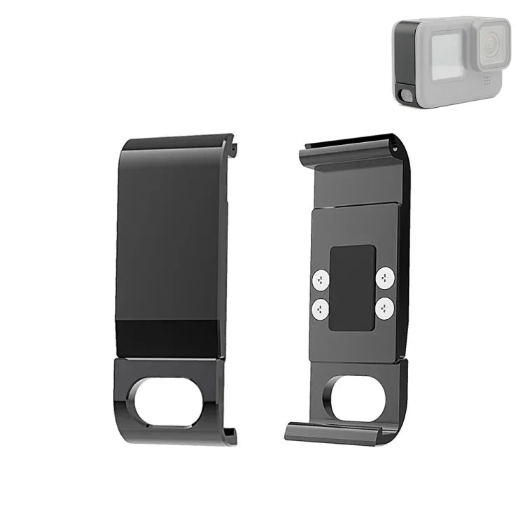 ฝาครอบพอร์ตแบตเตอรี่ด้านข้างโลหะ PULUZ สำหรับ GoPro HERO13 Black /12 Black /11 Black /10 Black /9 Black, ฝาครอบด้านข้างโลหะและพลาสติก