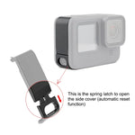 ฝาครอบพอร์ตแบตเตอรี่ด้านข้างโลหะ PULUZ สำหรับ GoPro HERO13 Black /12 Black /11 Black /10 Black /9 Black, ฝาครอบด้านข้างโลหะและพลาสติก